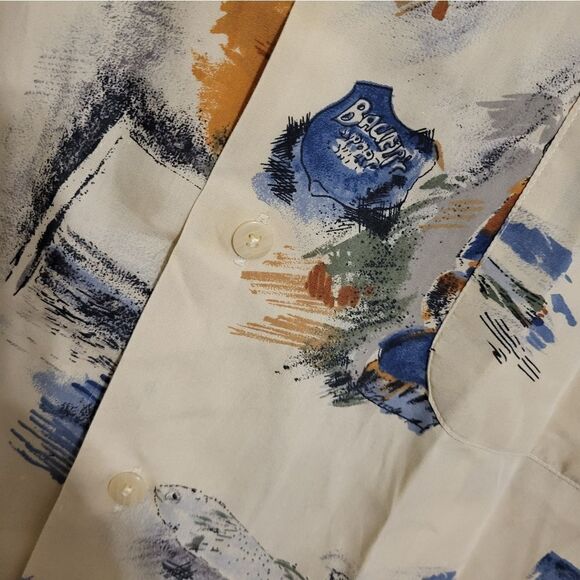 Eddie Bauer Trout Fishing & Hunting 100% Cotton Button Down Casual Mens … - Picture 5 of 7